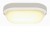 IRUN Nástěnné nebo stropní venkovní svítidlo, těleso hliník, povrch bílá, difuzor plast opál, LED 11W, 680lm, teplá 3000K, IP44, rozměry 198x110x75mm.