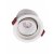 DENKO BI R 12W Stropní podhledové bodové svítidlo, výklopné +-45°, těleso hliník, povrch bílá, LED 12W, teplá 3000K, 1050lm, vyzař. úhel 38°, Ra95, 230V, IP20, tř.1, rozměry d=87mm, h=67mm.