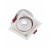 DENKO BI SQ 12W Stropní podhledové bodové svítidlo, výklopné +-45°, těleso hliník, povrch bílá, LED 12W, teplá 3000K, 1050lm, vyzař. úhel 38°, Ra95, 230V, IP20, tř.1, rozměry 84x84x67mm.