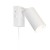 VEVE 1x30W GU10 Nástěnné bodové svítidlo, nastavitelný směr svícení, těleso kov, povrch barva bílá, pro žárovku 1x30W, GU10, 230V, IP20, rozměry 90x70x25mm, délka kabelu l=1500mm, vypínač na tělese.