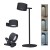 COMAR LED 4W 3v1 Lampička 3v1 - stolní/nástěnná/se skřipcem. těleso plast černá, dif plast opál, LED 4W, 280lm, dotyk. CCT nastav teplota 3000K-6500K, stmív., USB napájení, 3,7V baterie Li-ion, 320x120x140mm