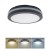 LACOS 18/22/26W CCT, IP65 Stropní přisazené svítidlo, základna kov, povrch černá, difuzor plast opál, LED 18/22/26W, max 2210lm, CCT přepínač teplá 3000K-neutr 4000K-denní 6500K, 230V, do koupelny IP65, tř.1, rozměry d=300mm.