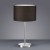 CARPITO stolní Stolní lampa, základna kov, povrch nikl mat, stínítko textil černá, difuzor sklo mat, pro žárovku 1x28W, E27, A60, 230V, IP20, zař.tř.2, h=550mm, d=300mm, vypínač na kabelu