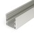CORNER PROFIL 53x53mm Stropní, přisazený profil pro LED pásky, materiál hliník, povrch elox šedostříbrný mat, max šířka LED pásků w=32mm, rozměry 53x53mm, l=2000mm