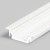 GLAUX profil Vestavný, profil pro LED pásky, materiál hliník, povrch bílý, max šířka LED pásků w=10mm, rozměry 24x7mm, l=2000mm
