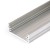 NAPUS PROFIL 32x11mm Přisazený, stropní profil pro LED pásky, materiál hliník, povrch surový, max šířka LED pásků w=24mm, rozměry 32x11mm, l=2000mm
