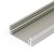 NAPUS profil Přisazený, stropní profil pro LED pásky, materiál hliník, povrch elox šedostříbrný mat, max šířka LED pásků w=24mm, rozměry 32x11mm, l=4000mm