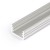 BORAGO PROFIL 12,2x7mm Přisazený profil pro LED pásky, materiál hliník, povrch surový, max šířka LED pásků w=8mm, rozměry 12,2x7mm, l=2000mm
