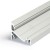 CHIMA profil 14 Přisazený, rohový profil pro LED pásky, sklon 60° nebo 30°, materiál hliník, povrch elox šedostříbrný mat, max šířka LED pásků w=14mm, rozměry 24x19,4mm, l=2000mm