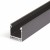 FICARIA profil Přisazený, závěsný profil pro LED pásky, materiál hliník, povrch černý, max šířka LED pásků 20mm, rozměry 23x25,1mm, l=2000mm