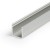 SYTHIA profil Přisazený, profil pro LED pásky, materiál hliník, povrch elox šedostříbrný mat, max šířka LED pásků w=10mm, rozměry 12x12mm, l=2000mm