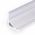 SUPINA C Přisazený, rohový profil pro LED pásky, sklon 60° nebo 30°, materiál hliník, povrch elox šedostříbrný mat, max šířka LED pásků w=12mm, rozměry 16,5x16,5mm, l=2000mm