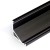 SUPINA C Přisazený, rohový profil pro LED pásky, sklon 60° nebo 30°, materiál hliník, povrch černý, max šířka LED pásků w=12mm, rozměry 16,5x16,5mm, l=2000mm