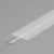 NUPHAR Difuzor nasouvací Nasouvací difuzor k profilu pro LED pásky, materiál polykarbonát PP, povrch transparentní, propustnost 90%, rozměry 31x0,8mm, l=2000mm