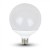 LED žárovka, těleso kov bílá, difuzor plast opál, LED 13W, E27, G120, 1055lm, teplá 3000K, nebo neutrální 4000K, Ra80, stmívatelná TRIAC, 230V, rozměry d=120mm, h=164mm