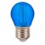 LED žárovka 2W 60LM G45 E27 MODRÁ VÝPRODEJ LED žárovka, barva: modrá, těleso kov šedostříbrná, sklo čiré, LED 2W, 60lm, E27, G45, 230V, tř.1, rozměry d=45mm, h=75mm