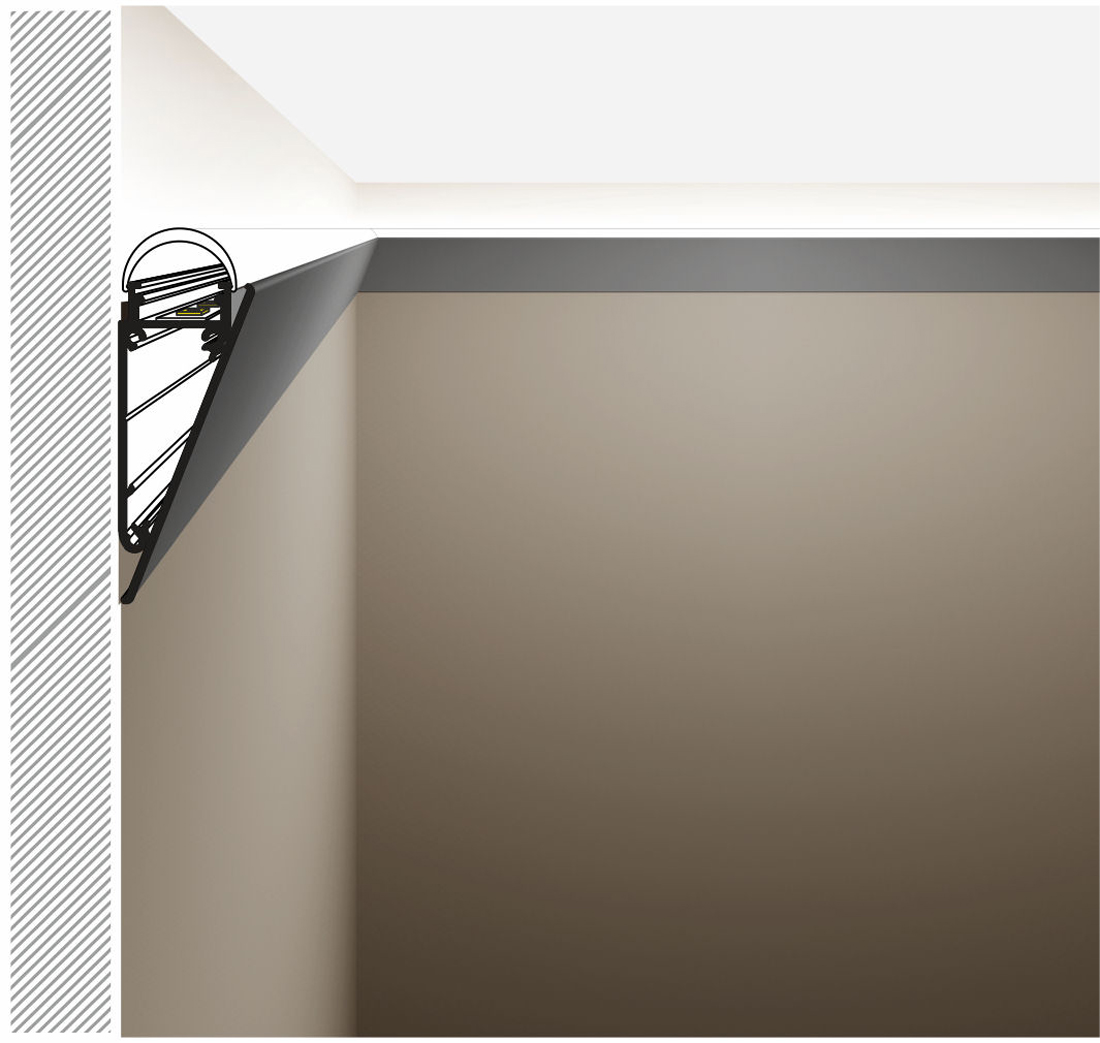 nástěnná lišta pro LED pásek