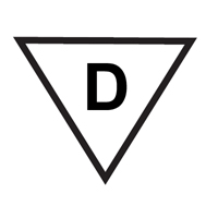 symbol d v trojúhelníku