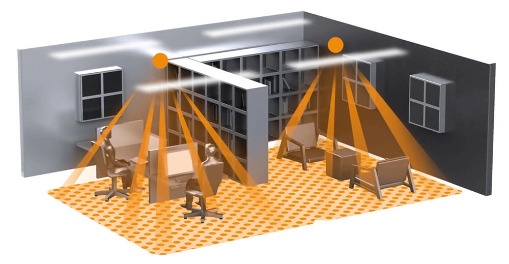 senzory přítomnosti na pracovišti